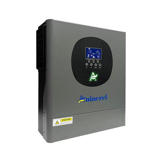 Aninerel 2KW 12V 230V Hybrid Solar Inverter MPPT Pure Sine Wave Off-Grid Inverter with WIFI Function 30VDC-160VDC
