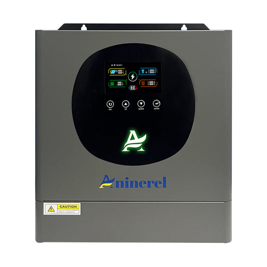 Aninerel 4.2 kW 24V/230V Hybrid Solar Inverter Grid-Tied/Off-Grid Inverter with WiFi 120 Amp MPPT Dual Output