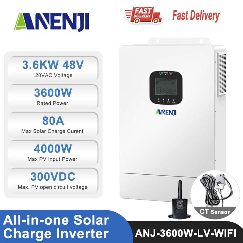 3.6KW 48V All in One Solar Charge Inverter with WiFi CT Optional Parallel Function