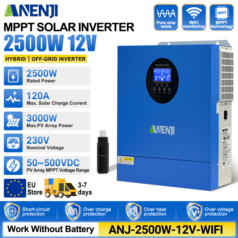 Anenji 2.5kW Pure Sine Wave Inverter Review: Affordable Compact Wartime Backup For Ukraine’s Freezing Winter Blackouts 2026‑2027 - ANENJISOLAR