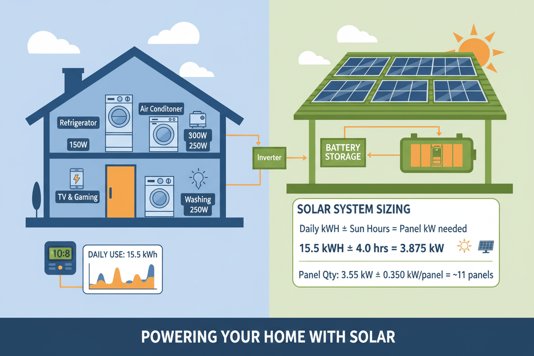 How Much Electricity Does a House Use Per Day? Solar System Sizing Explained - ANENJISOLAR