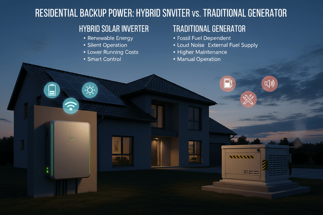 Hybrid Solar Inverter vs Generator: Which Is Better for Home Backup Power in 2026? - ANENJISOLAR