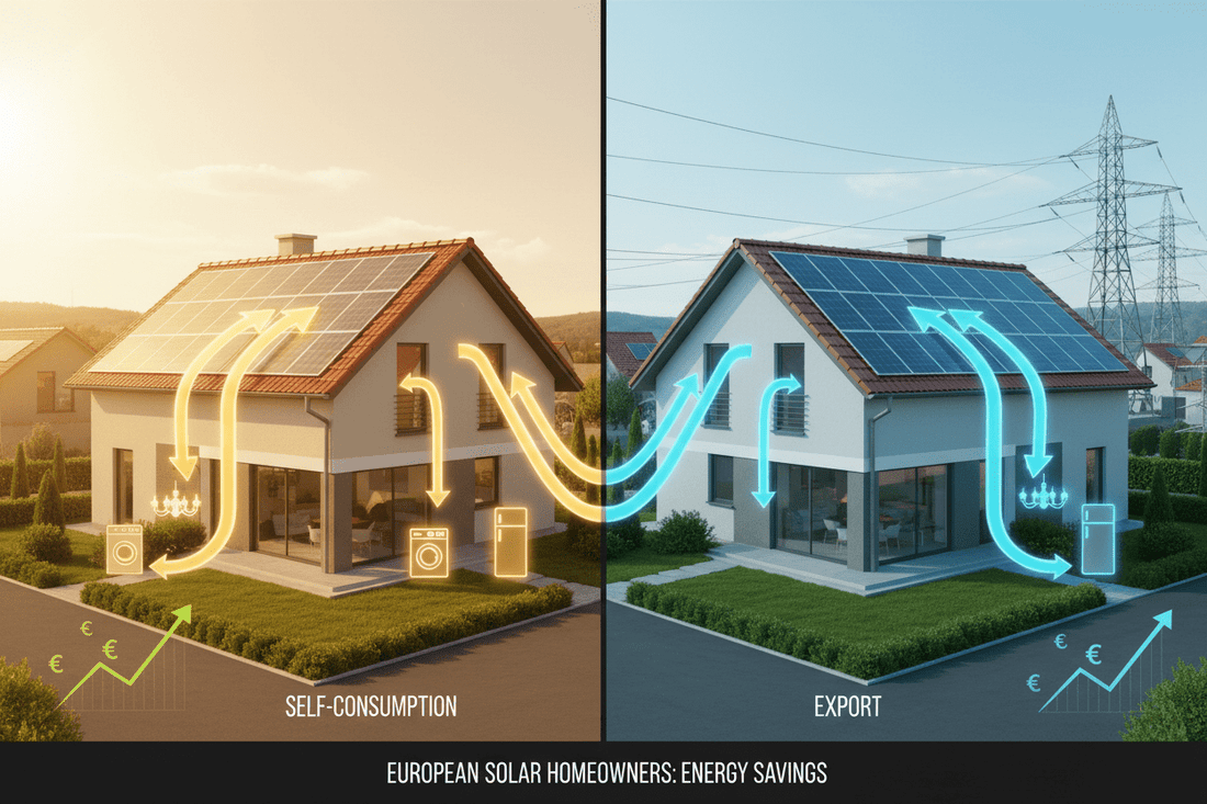 Self-Consumption vs Export — How European Solar Homeowners Actually Save More in 2026 - ANENJISOLAR