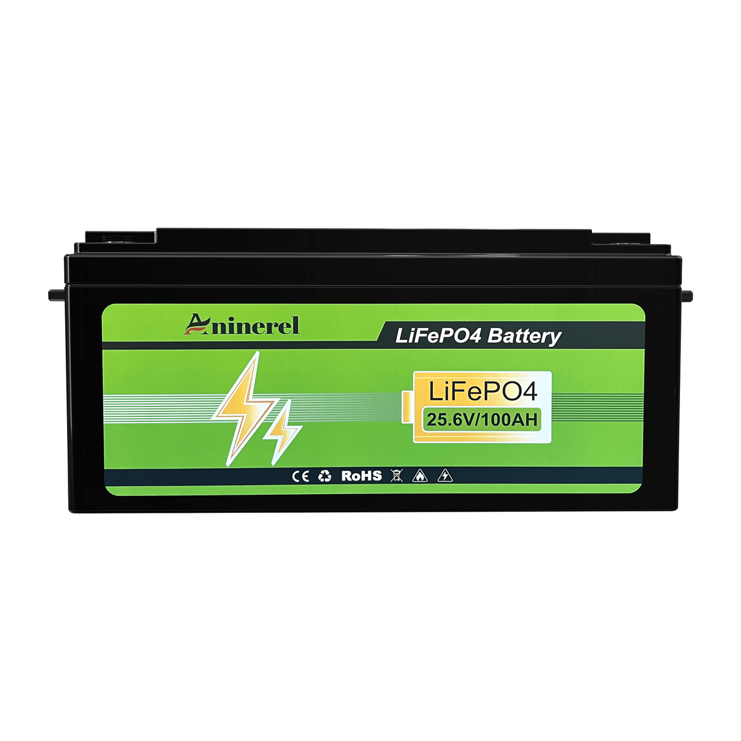 [🔥0 VAT] Aninerel 24V 100Ah LiFePO4 Battery Bluetooth 6000+ Cycles Grade A RV Solar Home Lithium Pack Built-in BMS - ANENJISOLAR