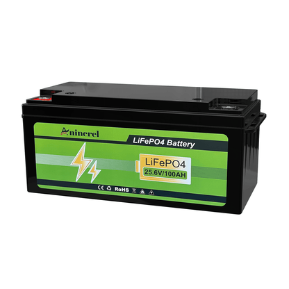 [🔥0 VAT] Aninerel 24V 100Ah LiFePO4 Battery Bluetooth 6000+ Cycles Grade A RV Solar Home Lithium Pack Built-in BMS - ANENJISOLAR