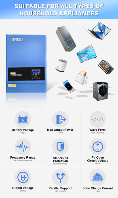 6.2KW 48V Hybrid Solar Inverter On grid Off grid Inverter with WIFI