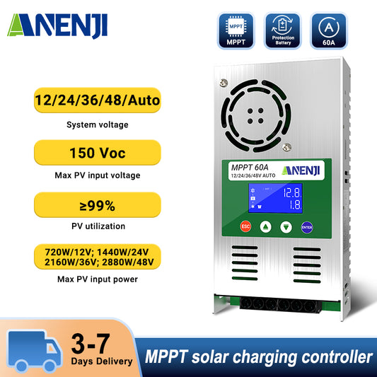 ANENJISOALR Power 60A MPPT Solar Charger Controller