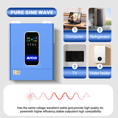 11KW 48V Hybrid Solar Inverter Pure Sine Wave Off-Grid+On-Grid 2*MPPT with WIFI Parallel Function for 6 unit Max