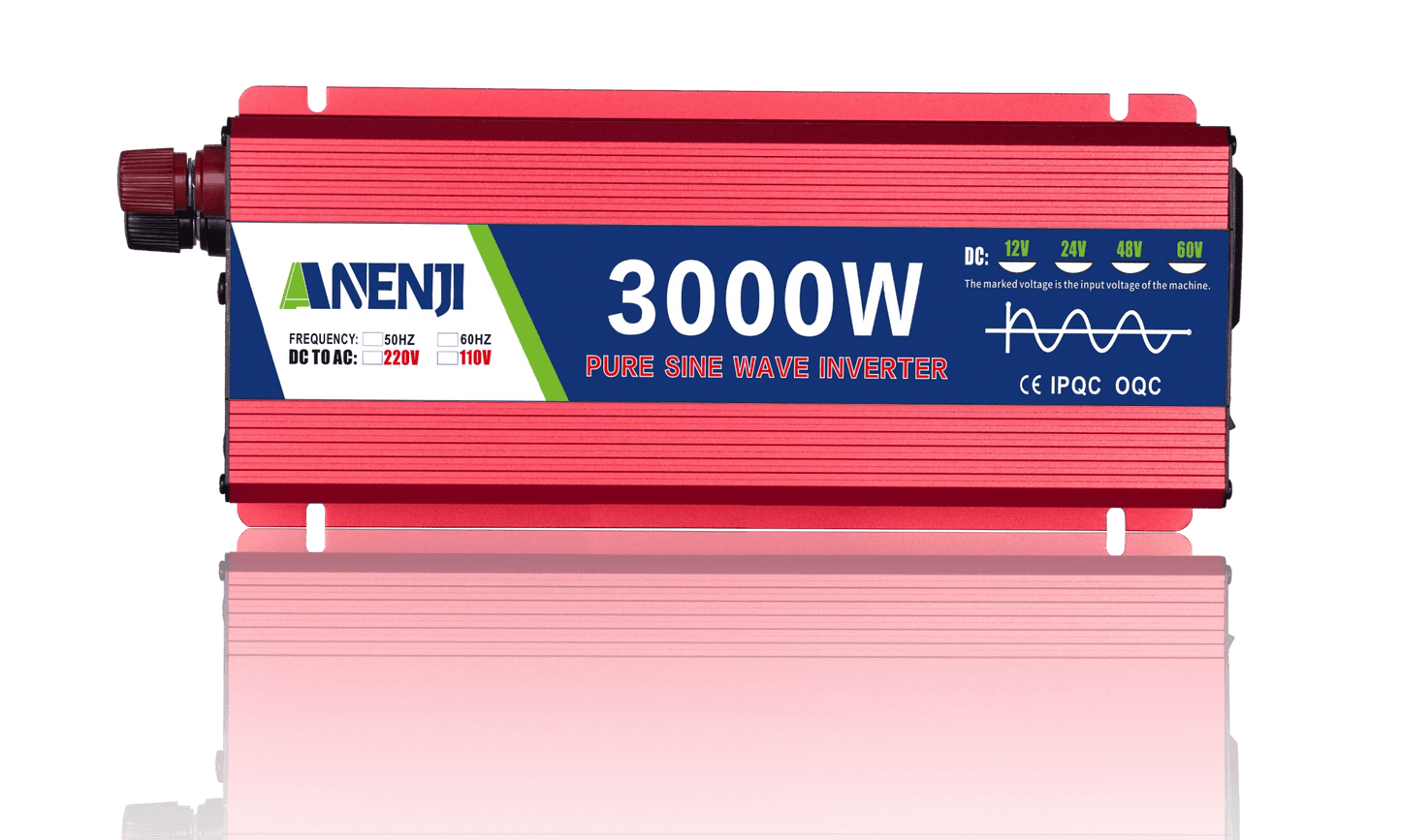 Anenji 1000W/1600W/2200W/3000W 12V/24V/48V Pure Sine Wave Inverter Power Inverter - ANENJISOLAR