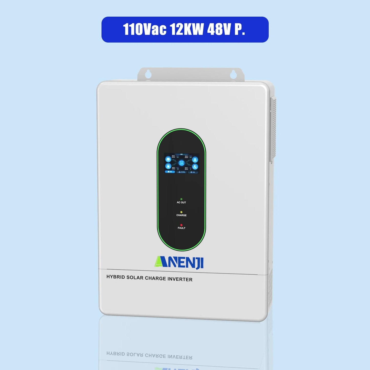 Anenji 12KW 48V 120V Hybrid split - phase Solar Charge Inverter with WiFi CT Optional Parallel Function - ANENJISOLAR