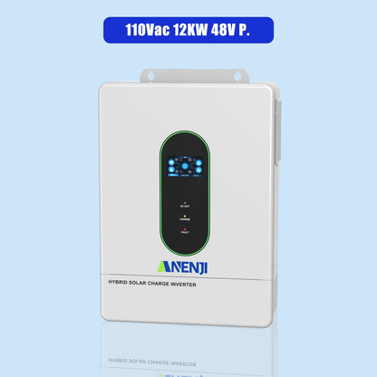 Anenji 12KW 48V 120V Hybrid split - phase Solar Charge Inverter with WiFi CT Optional Parallel Function - ANENJISOLAR
