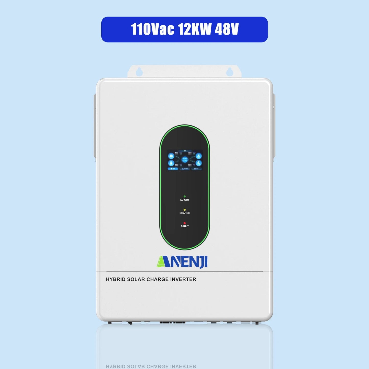 Anenji 12KW 48V 120V Hybrid split - phase Solar Charge Inverter with WiFi CT Optional Parallel Function - ANENJISOLAR