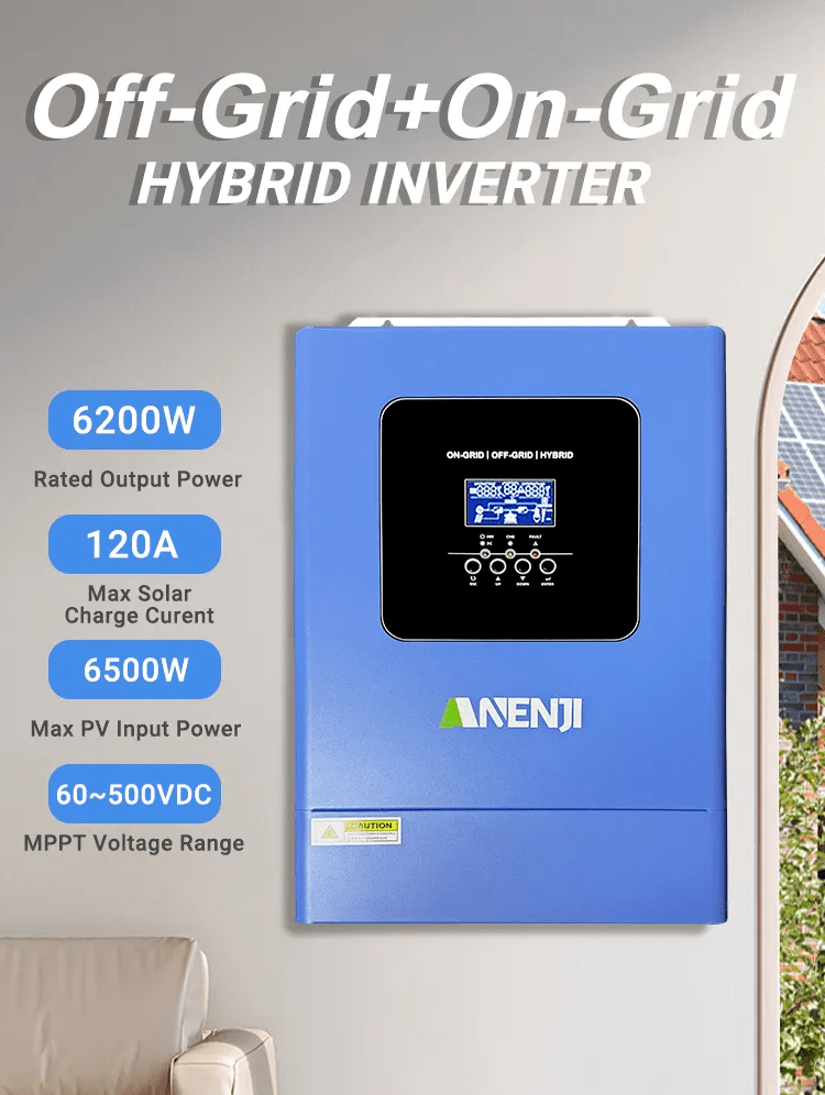 Anenji 18.6KW 48V 230v Hybrid Inverter/Parallel 3 - Phase Inverter On grid Off grid with WIFI - ANENJISOLAR