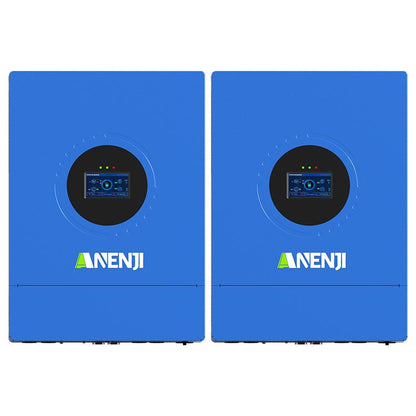 Anenji 24KW 48V 120V 3 - phase Hybrid Solar Inverter Split Phase 120V/240V Dual MPPT Charger Parallel - ANENJISOLAR