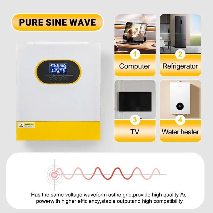 Anenji 3.5KW 24V 230v Hybrid Solar Inverter On grid Off grid Inverter with External WiFi - ANENJISOLAR