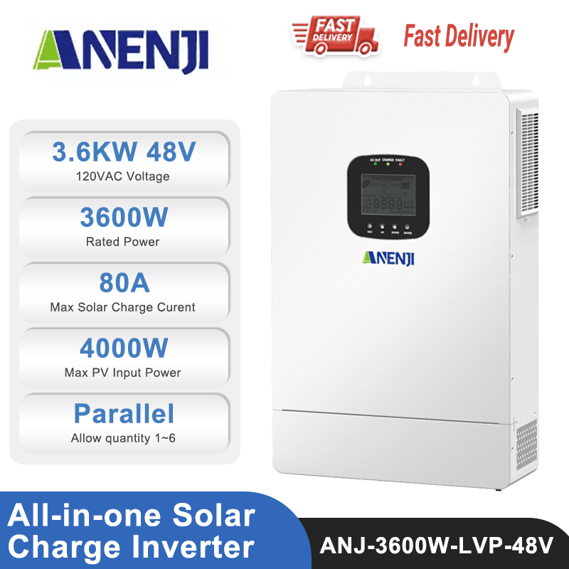 Anenji 3.6KW 48V 120V All in One Solar Charge Inverter with WiFi CT Optional Parallel Function - ANENJISOLAR