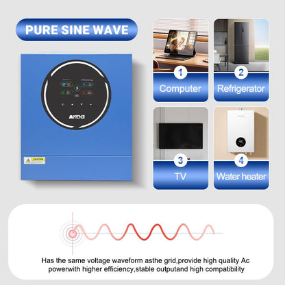 Anenji 4.2KW 24V 230V Hybrid Solar Inverter On grid Off grid Inverter with WIFI 100A MPPT Dual Outputs - ANENJISOLAR