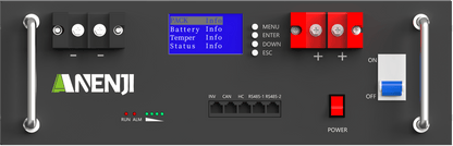 Anenji 51.2V 100Ah Rack - mounted LiFePO4 Battery 6000+ Cycles Built in BMS 5KWH Support Parallel for Solar System - ANENJISOLAR
