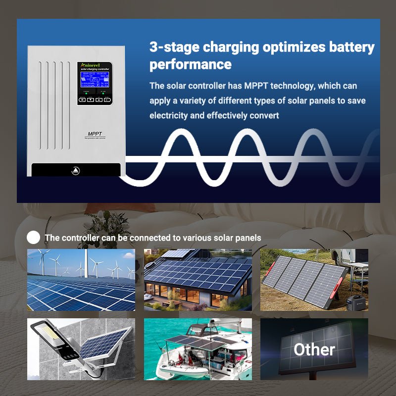 Aninerel 100A MPPT Solar Charge Controller 12V 24V 36V 48V Battery Charger Max 150V Back - light LCD Solar Regulator - ANENJISOLAR