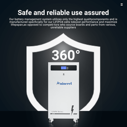 Aninerel 51.2V 300Ah LFP Battery, 16kWh Solar Storage, BMS, 6,000+ Cycles - ANENJISOLAR