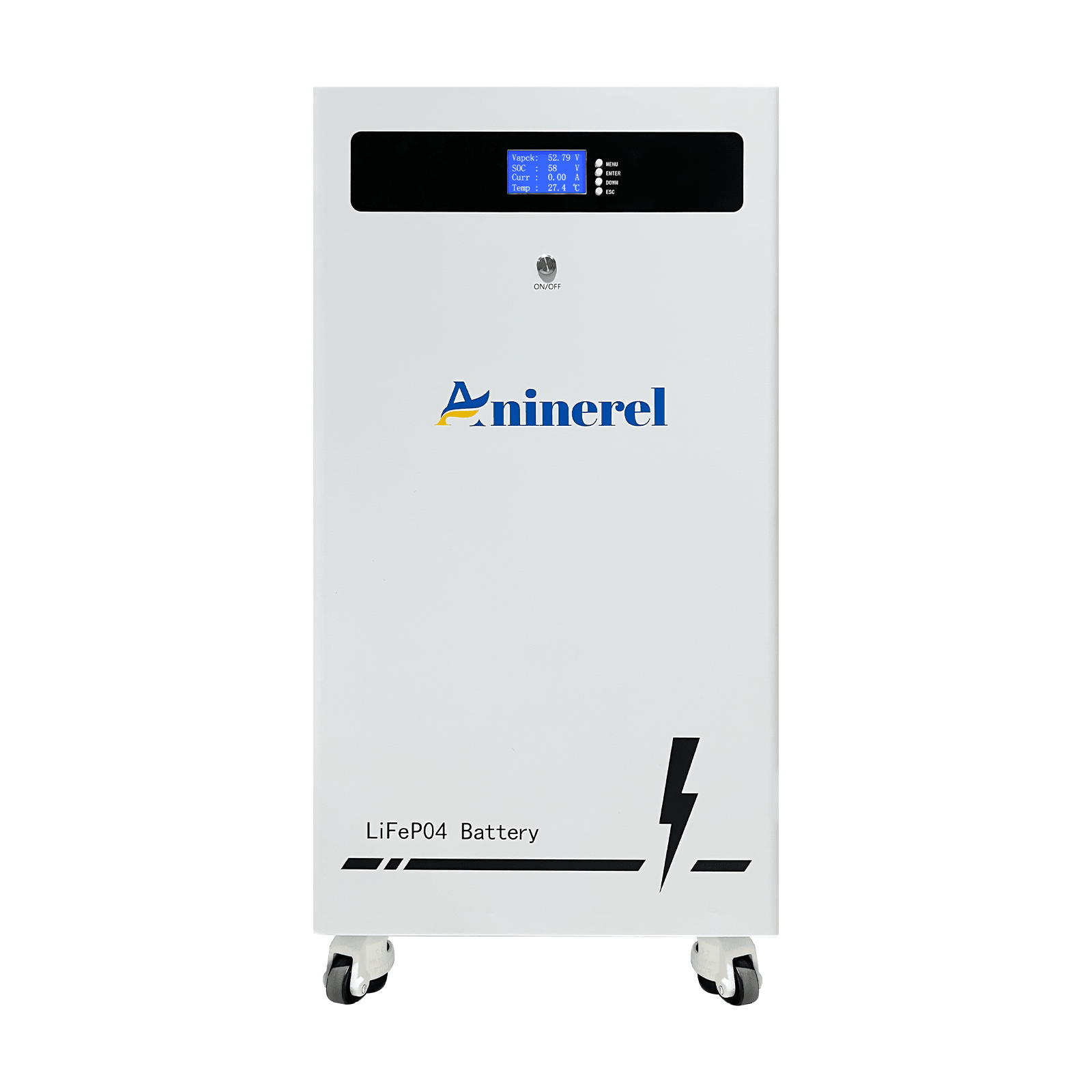 Aninerel 51.2V 300Ah LFP Battery, 16kWh Solar Storage, BMS, 6,000+ Cycles - ANENJISOLAR