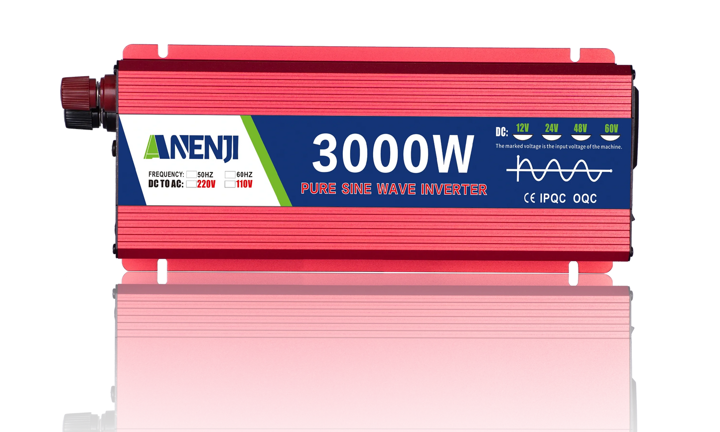 Anenji 1000W/1600W/2200W/3000W 12V/24V/48V Pure Sine Wave Inverter Power Inverter