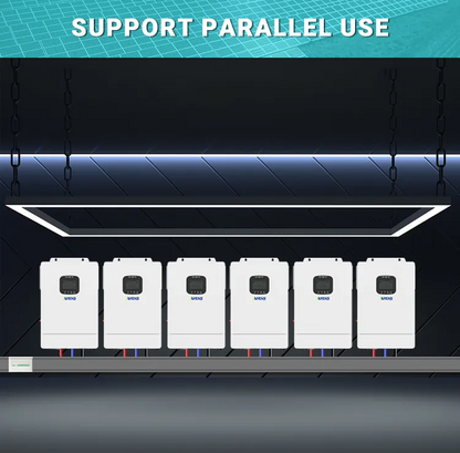 Anenji 7200W Hybrid Solar Inverter 48V 120V/240V Split Phase MPPT Charger Controller