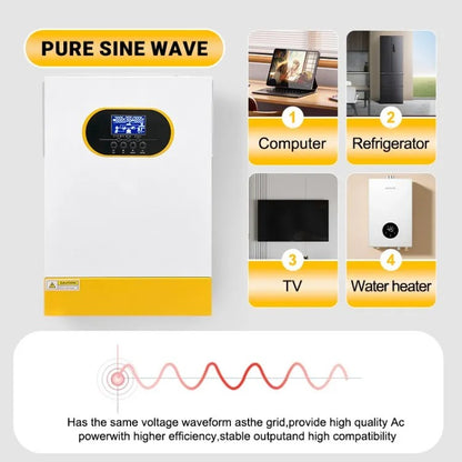 Anenji 6.2KW 48V 230v Hybrid Solar Inverter On grid Off grid Inverter with External WiFi